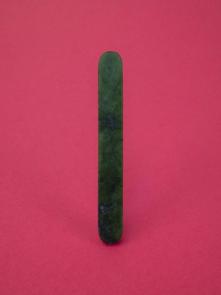 Untitled, Brooch, 2019, Nephrite, steel