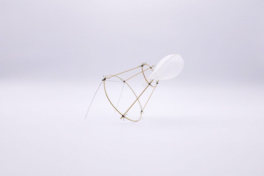 Mosquito Bites, Brooch, 2018, bamboo, silk, steel, cotton