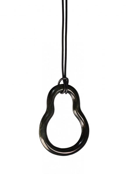 Venus Was Here, Pendant, 2018, Black jade, cord